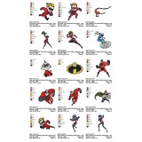 Collection 15 The Incredibles Embroidery Designs